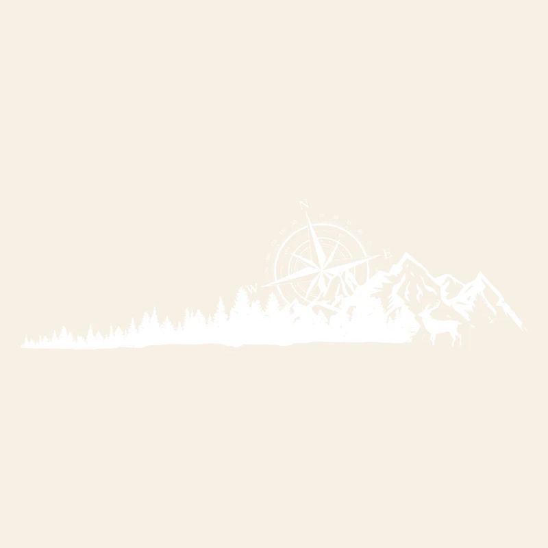 Compass Mountain Ridge Silhouette