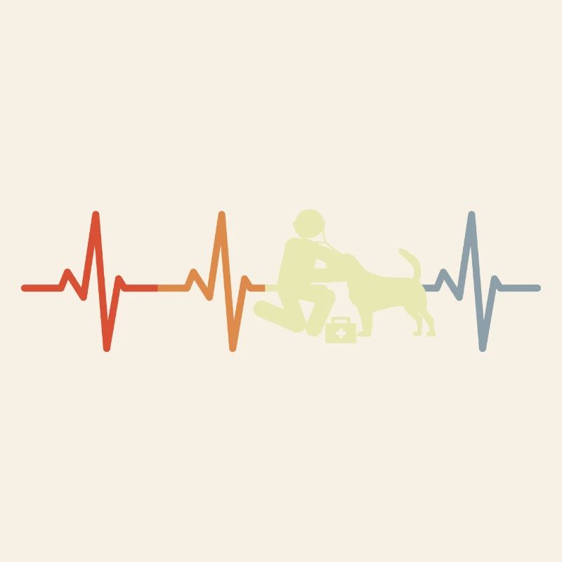 Veterinarian Stick Figures ECG