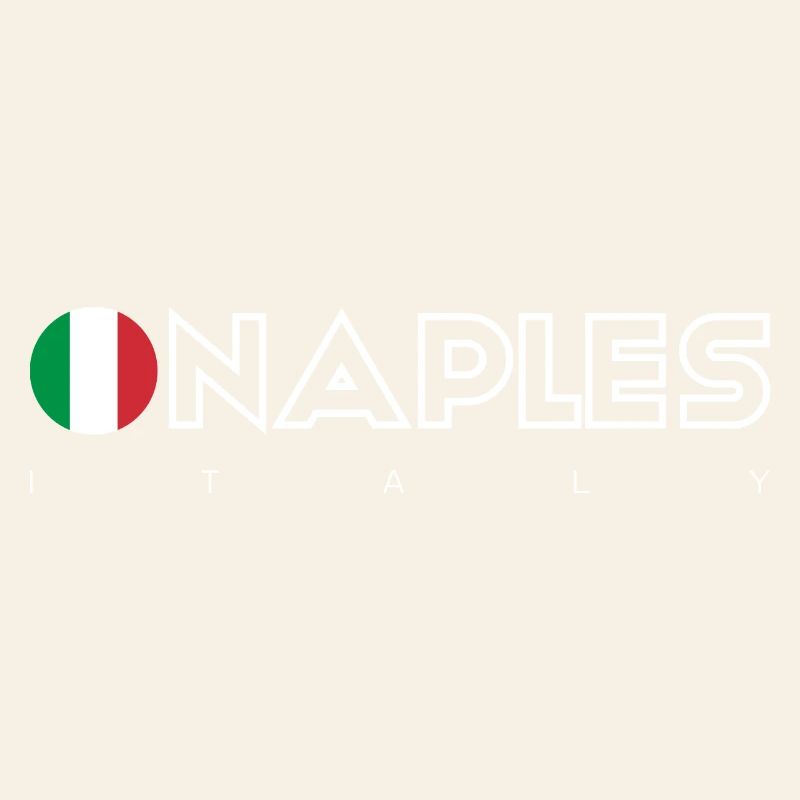 Naples Flag Circle Typography