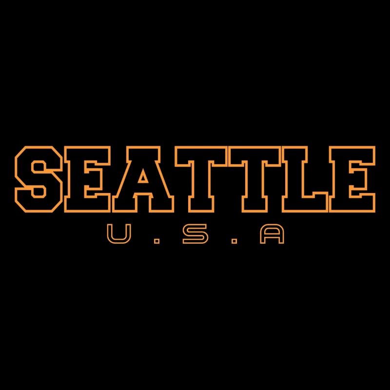 Seattle U.S.A. Lettering