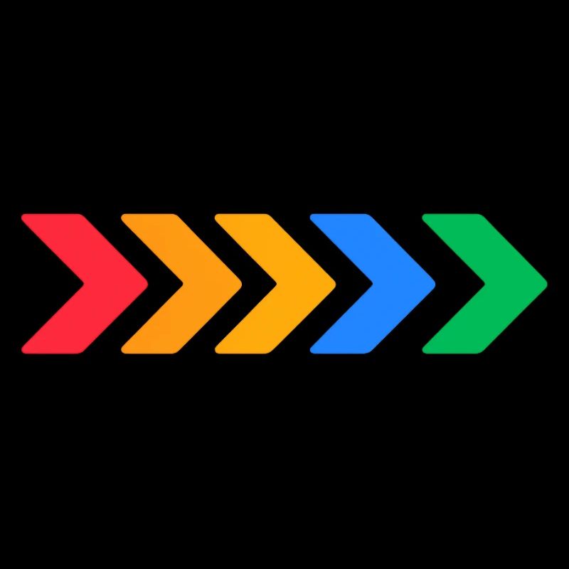 Flèches colorées - Progrès en cinq couleurs