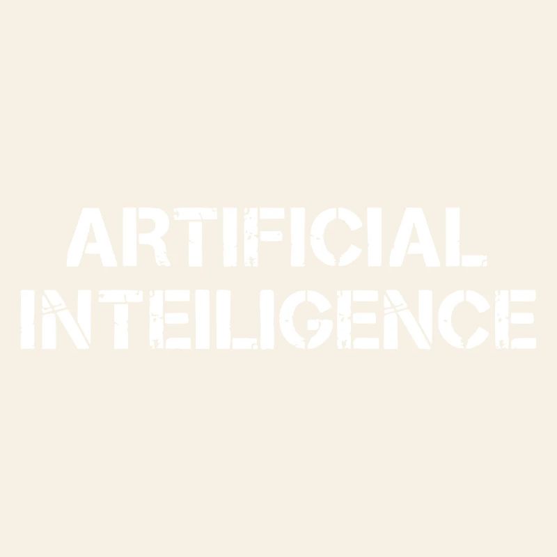 Artificial Intelligence Text Grunge Logo