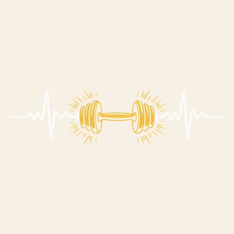 Herzschlag Dumbbell Kraftdesign