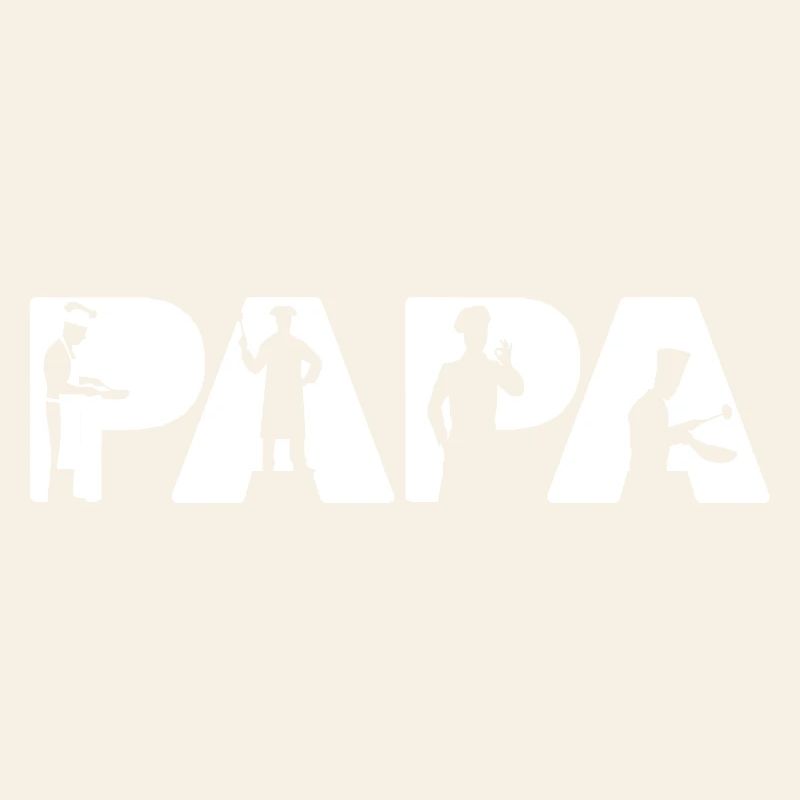 Papa Chef Kitchen King Head Cook Design