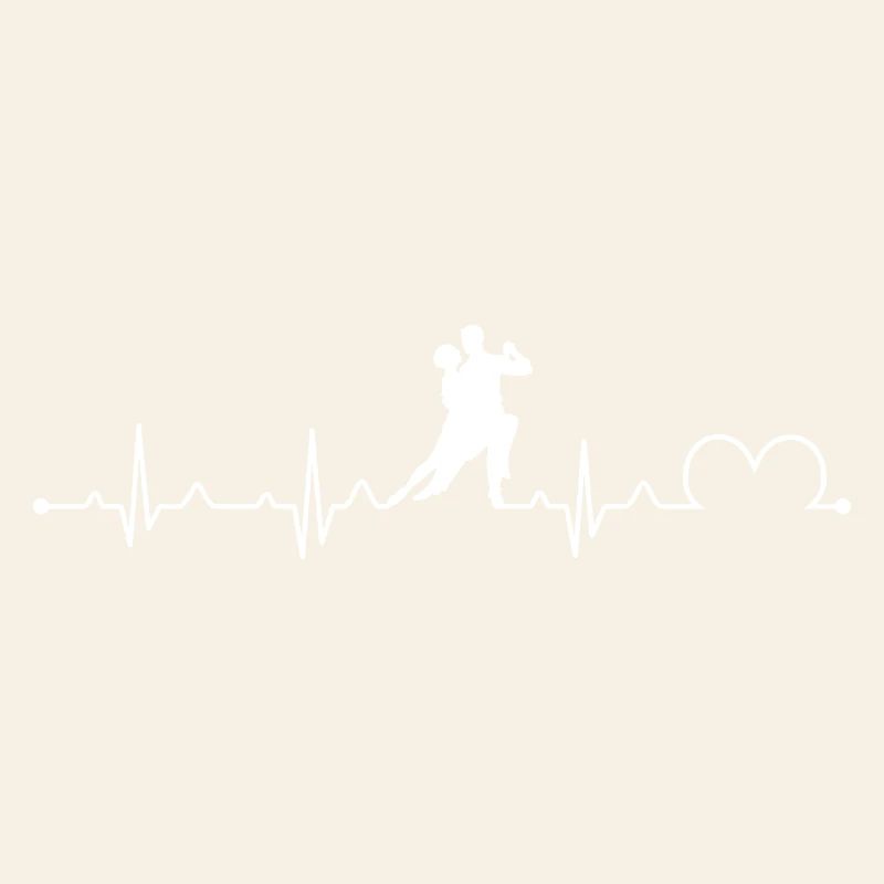 Salsa Dancing Heartbeat Pulse Retro Design