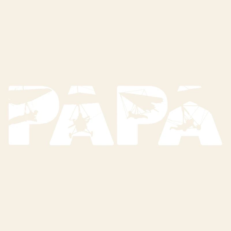 Pilote de deltaplane Papa Silhouette musicale Slogan