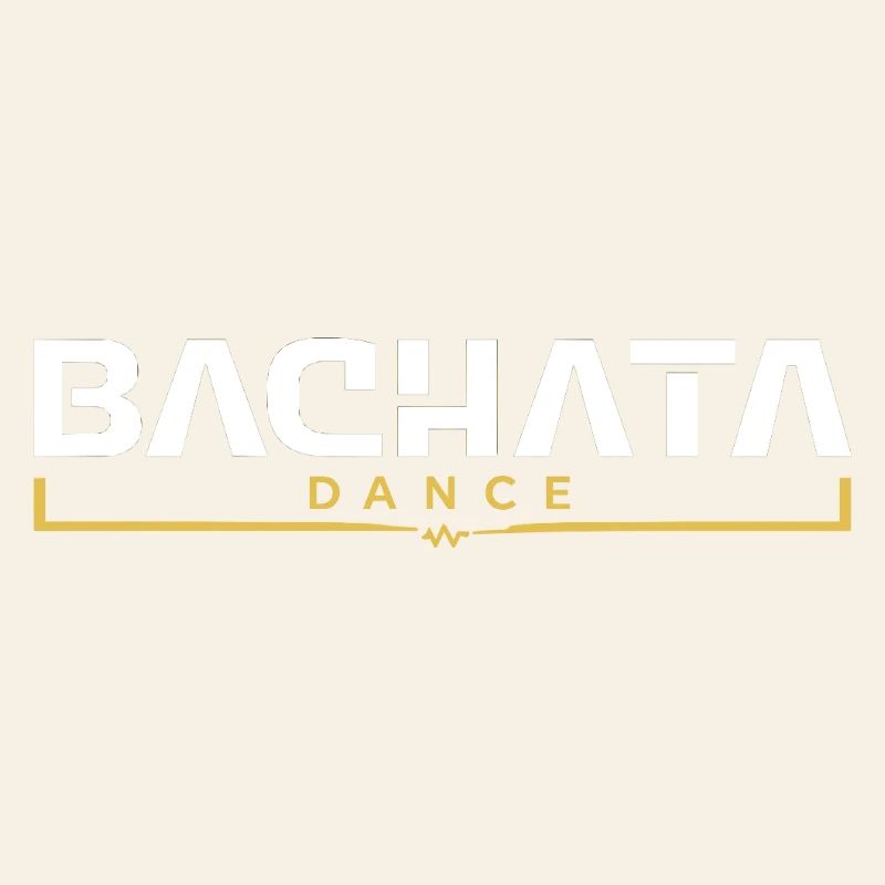 Logo de la danse bachata en or blanc - Danse latine