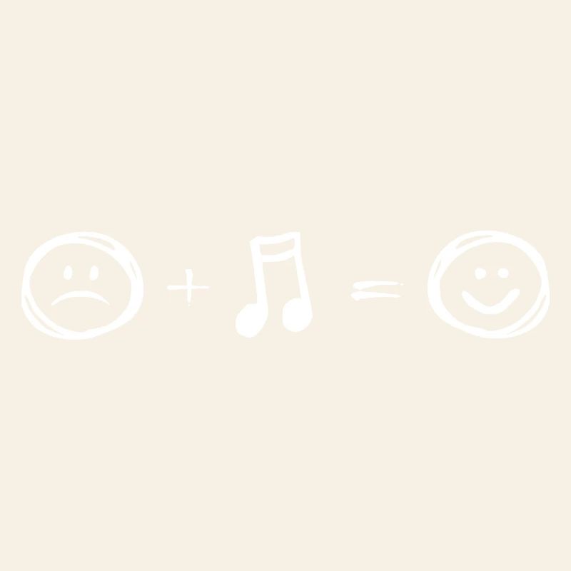 Music makes HAPPY - sad notes smile