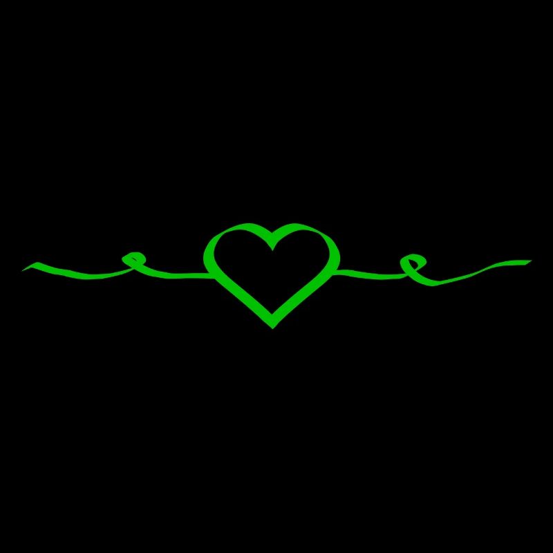 Cœur vert vert