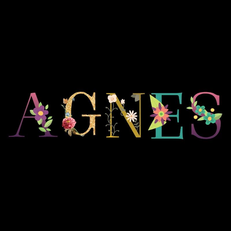 AGNES Name mit Blumen geschmückt