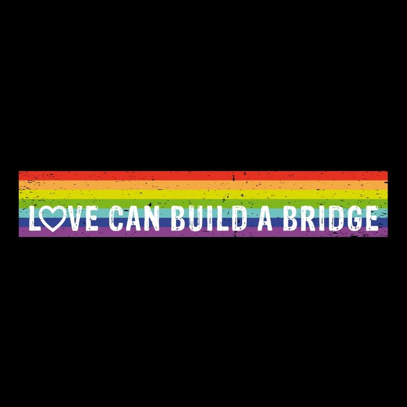 L’amour peut construire un pont Conception arc-en-ciel