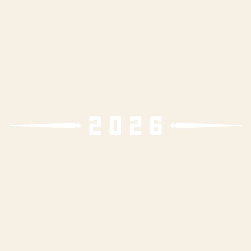 2026 Jahr Strich