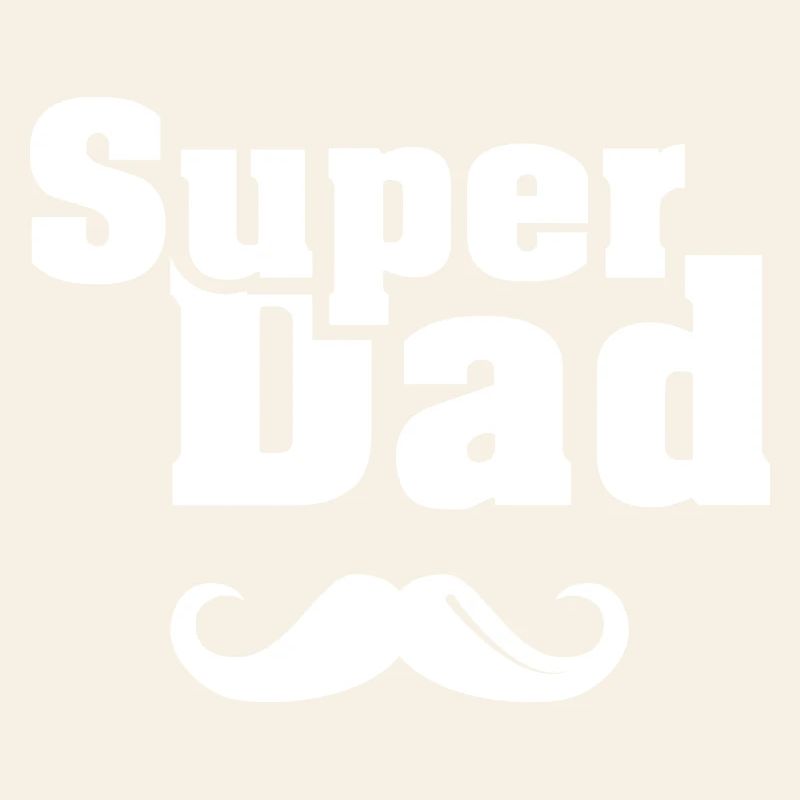 Super dad beard cool dad logo icon saying