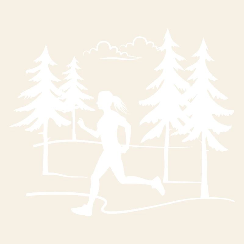 Coureuse Jogging marathon course en forêt course tout-terrain