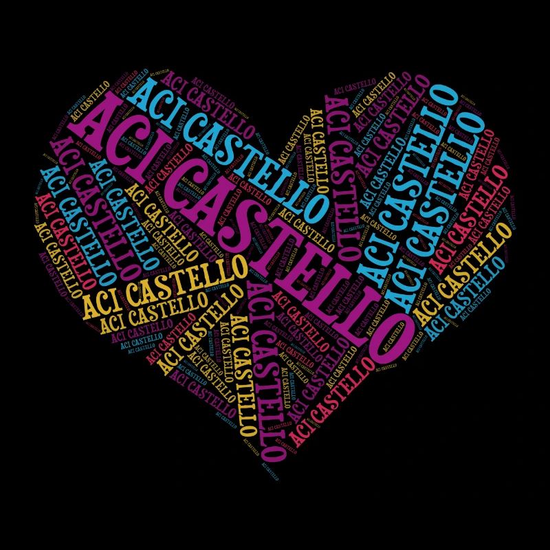 T-Shirt Aci Castello T-Shirt Geschenkidee Collage