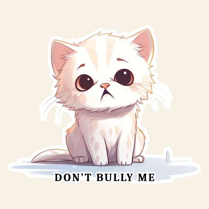 Don't Bully Me – Cute Cat with Message
