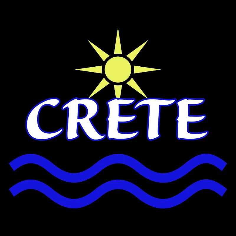 Conception de logo Soleil et mer Crète