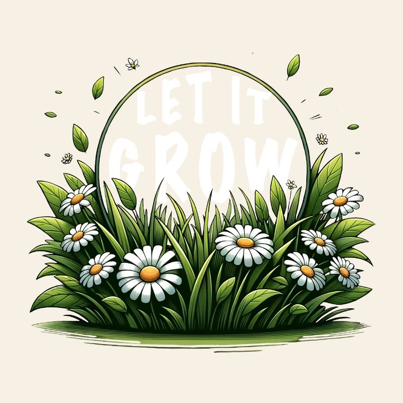 let it grow wiese gänseblümchen frühling spruch