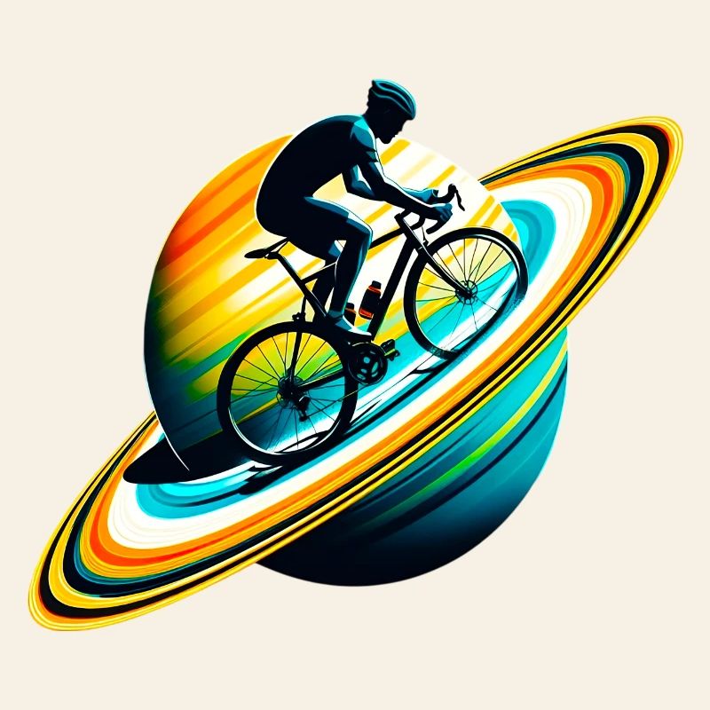 Cycliste sur Saturne