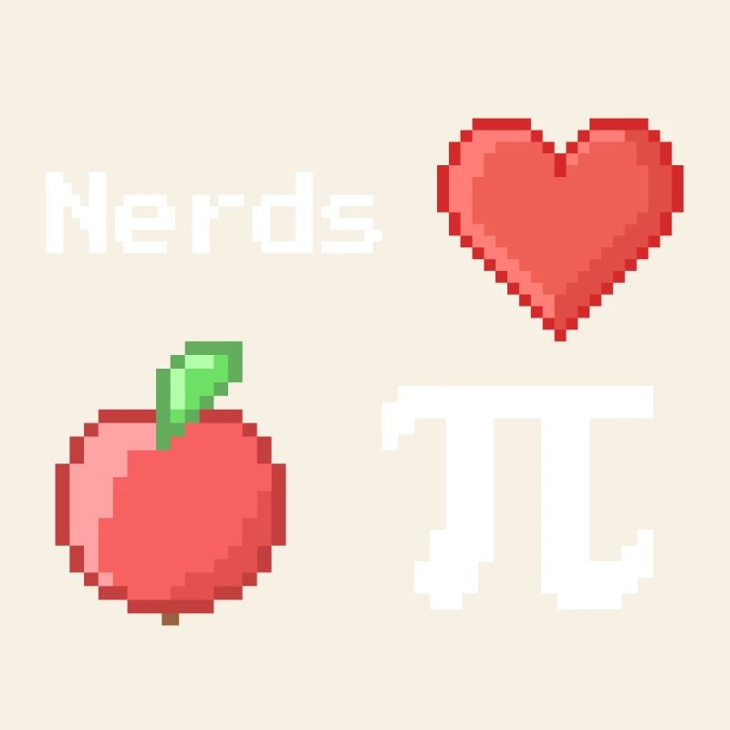 nerds love apple pi pie sprüche math pixel