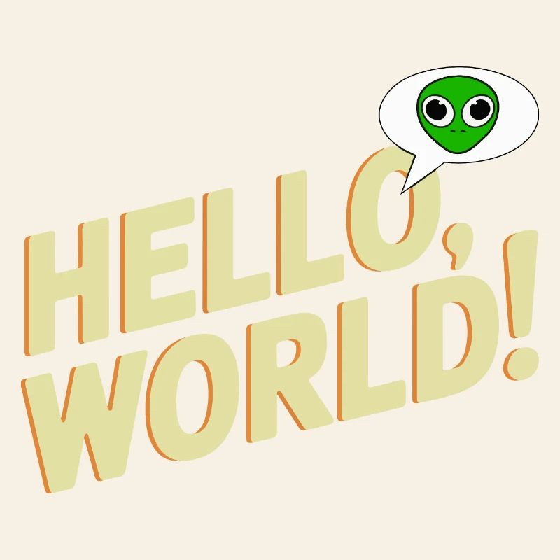 Alien ludique Hello World Design