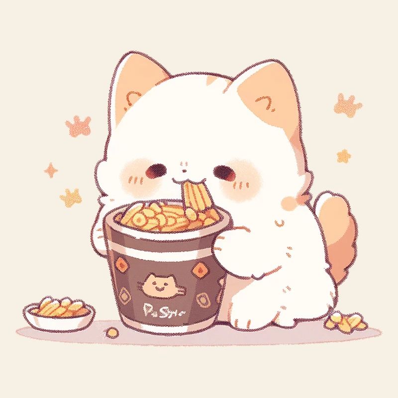 Spaghetti-Katzen - Katze hat Spaß mit der Vergangenheit