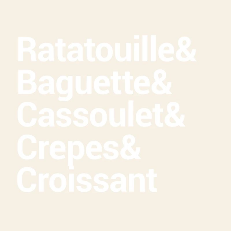 Culinary Word Art Typography Design