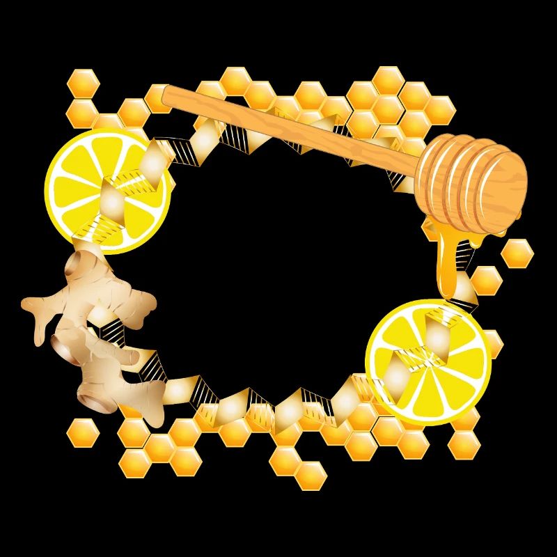 Ginger-Lemon-Honey Frame – Feel-Good Motif