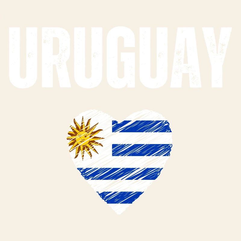 J’adore l’Uruguay, drapeau de l’Uruguay