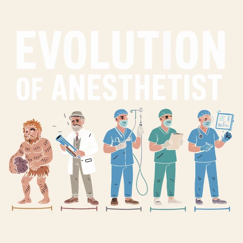 Evolution of Anaesthesiologists Illustration