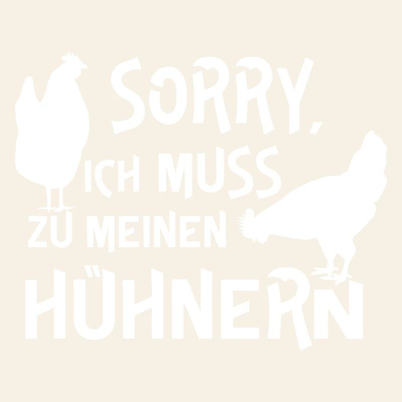 Humorvolles Hühner-Design mit Text