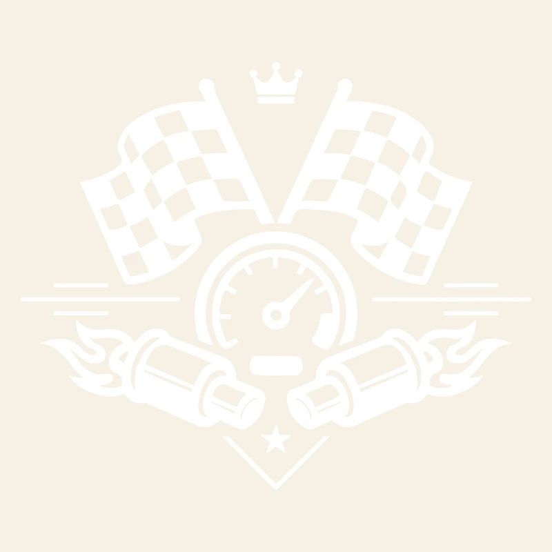 Compteur de vitesse d’échappement Racing Flag