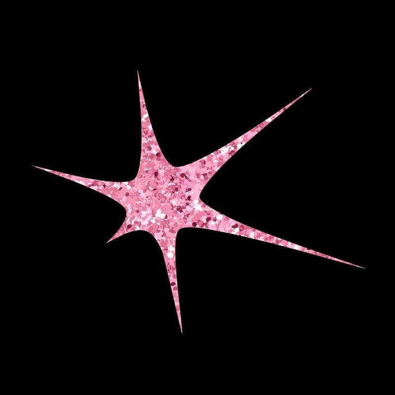 Pink Glitter Starburst Sparkle