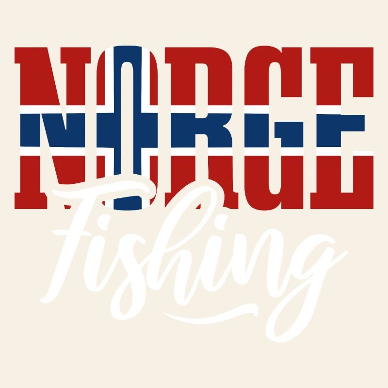 Drapeau de pêche Norge - Cadeau de pêcheur norvégien