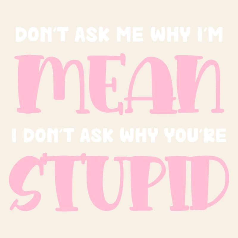 Ich bin gemein – freche Pink Typo