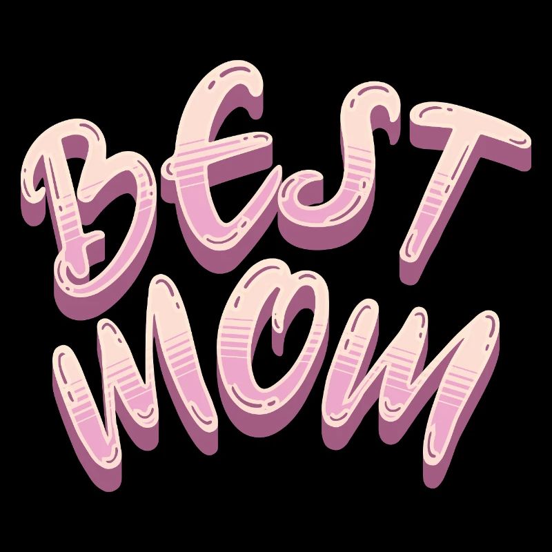 Best Mom Pink Lettering