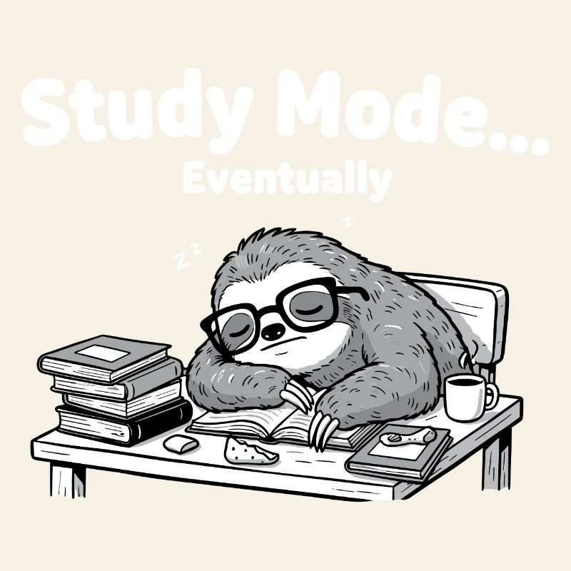 Sleep mode Sloth at the desk