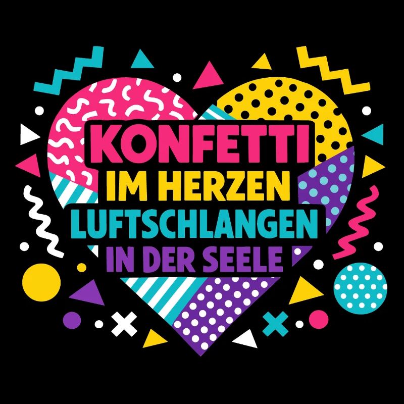 Carnival confetti in the heart - funny gift