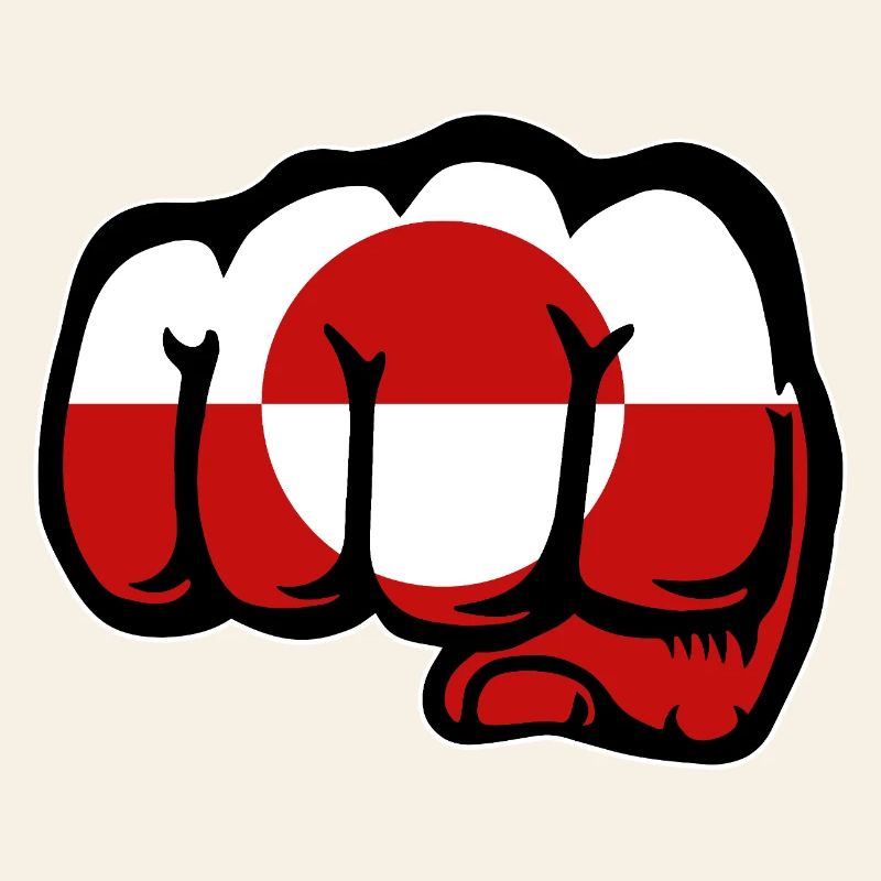 Icône du poing du drapeau du Groenland