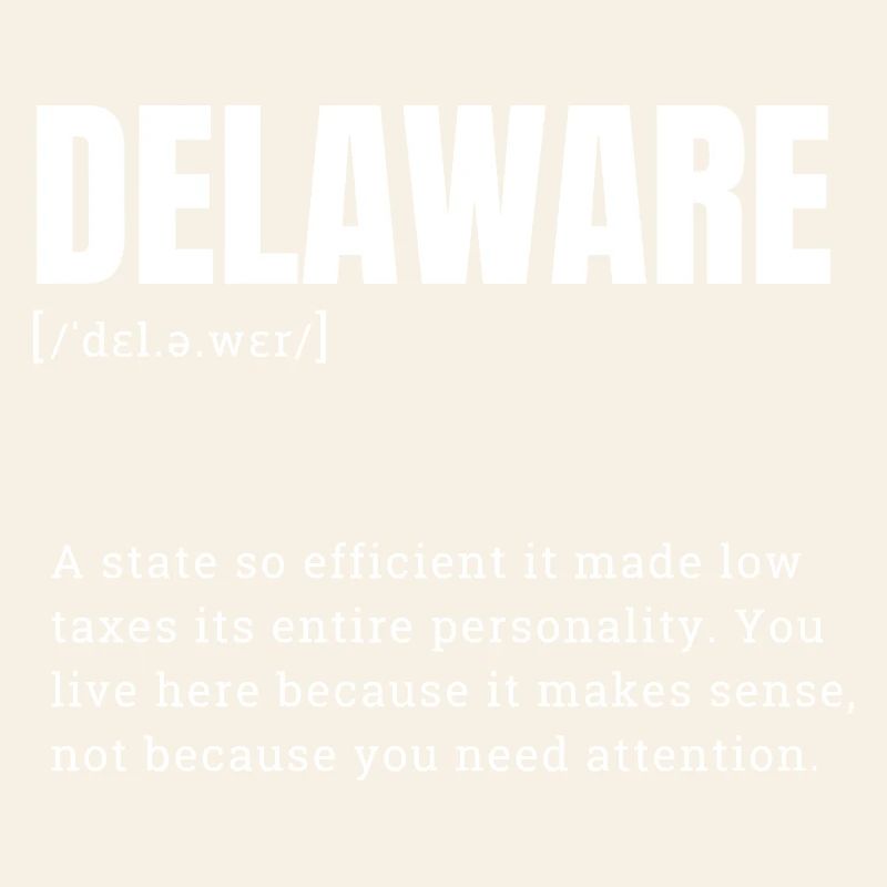 Typographie néon du Delaware