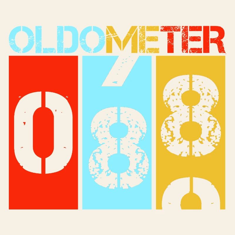 Oldometer 88 Drôle 88e anniversaire rétro