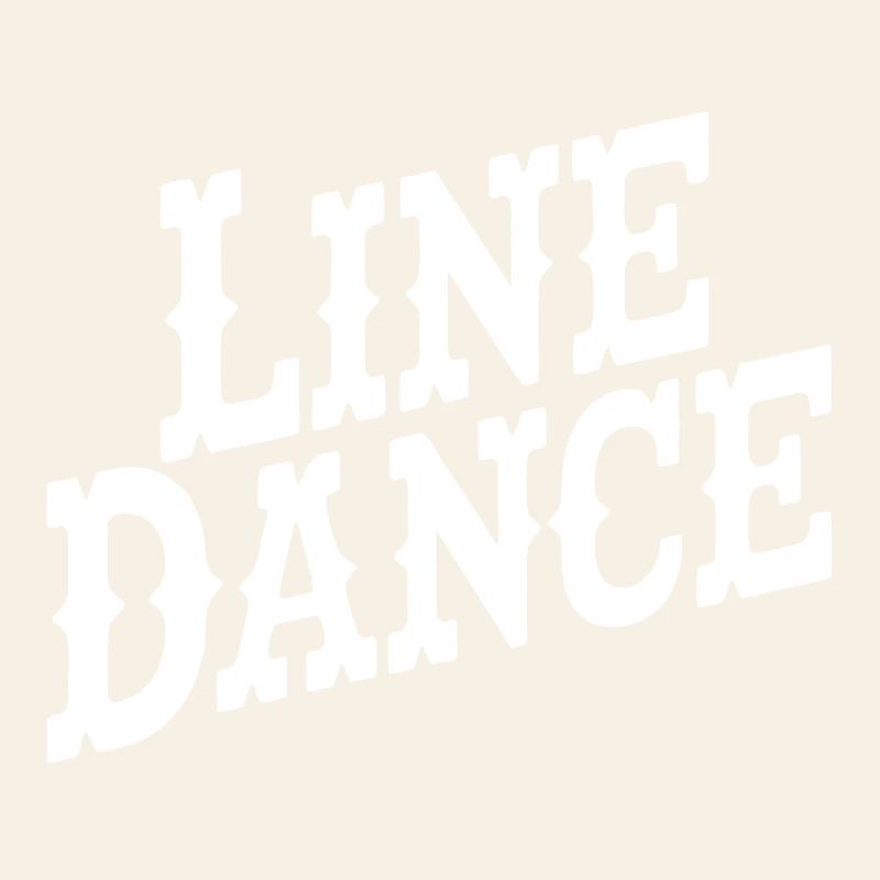 Line Dance Typografie Stil