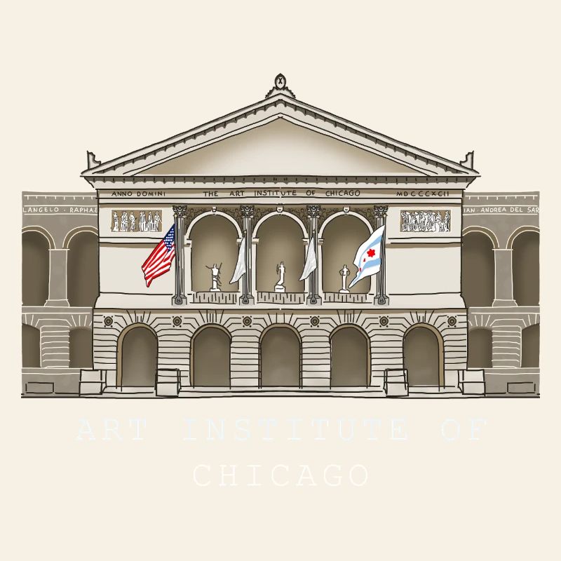 Chicago, musée d’art dessiné à la main