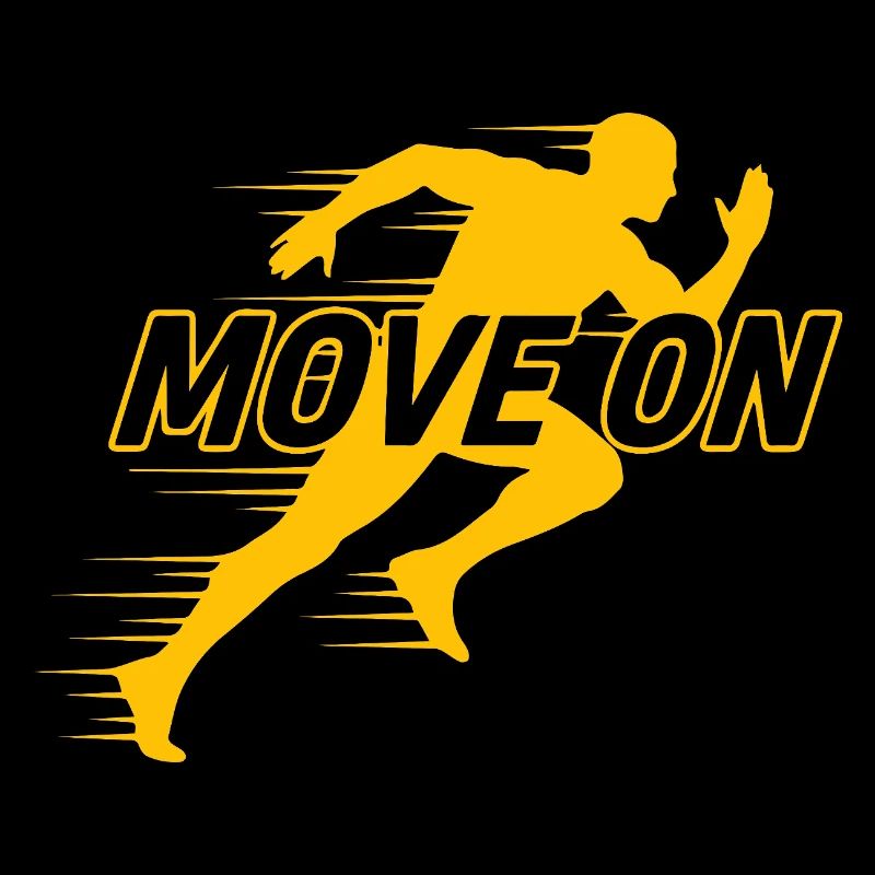 Move On Motivation Runner Silhouette T-Shirt