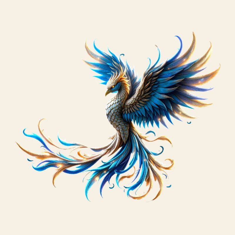 Fire Blue Phoenix