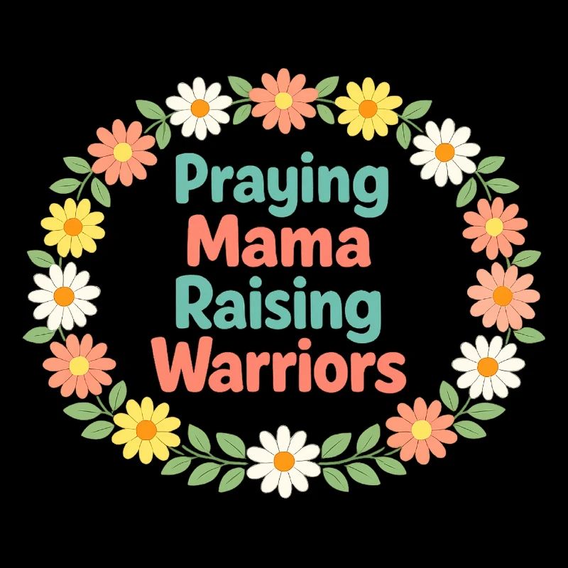 Praying Mama Raising Warriors | Couronne Fleurs