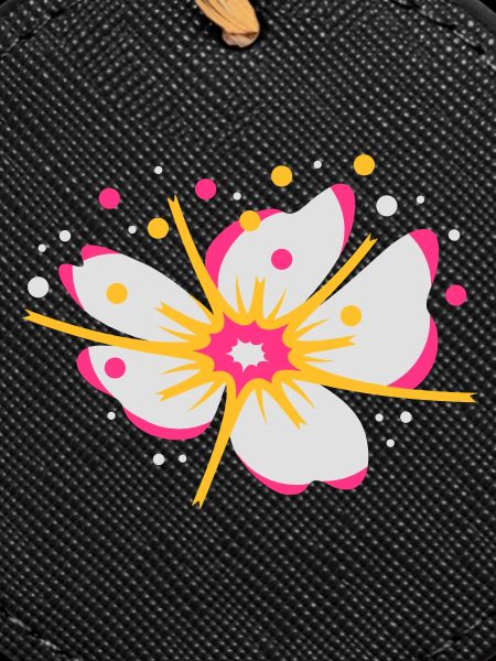 A cherry blossom with pollen