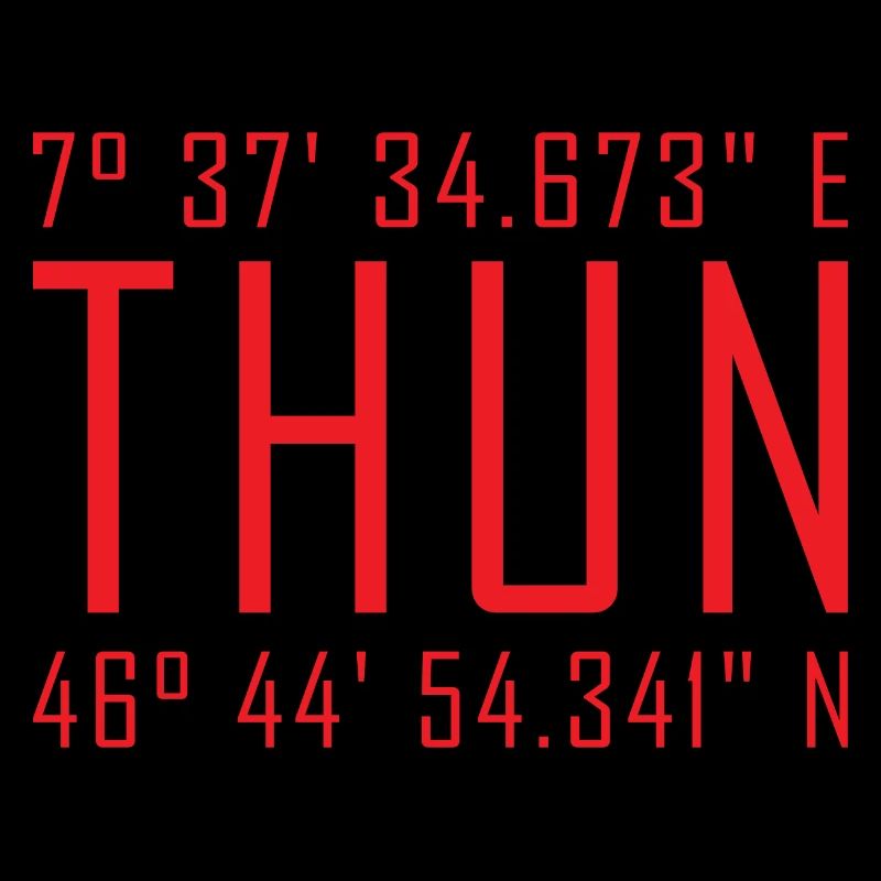 Thun Coordinates – Red Typo Statement