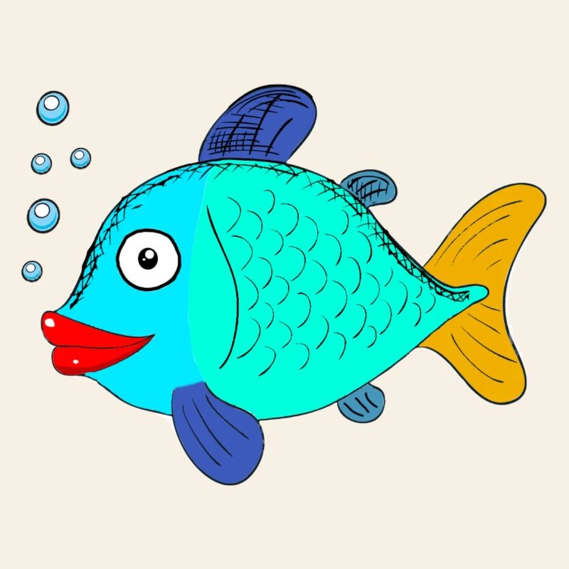 fisch mit Blubberblasen