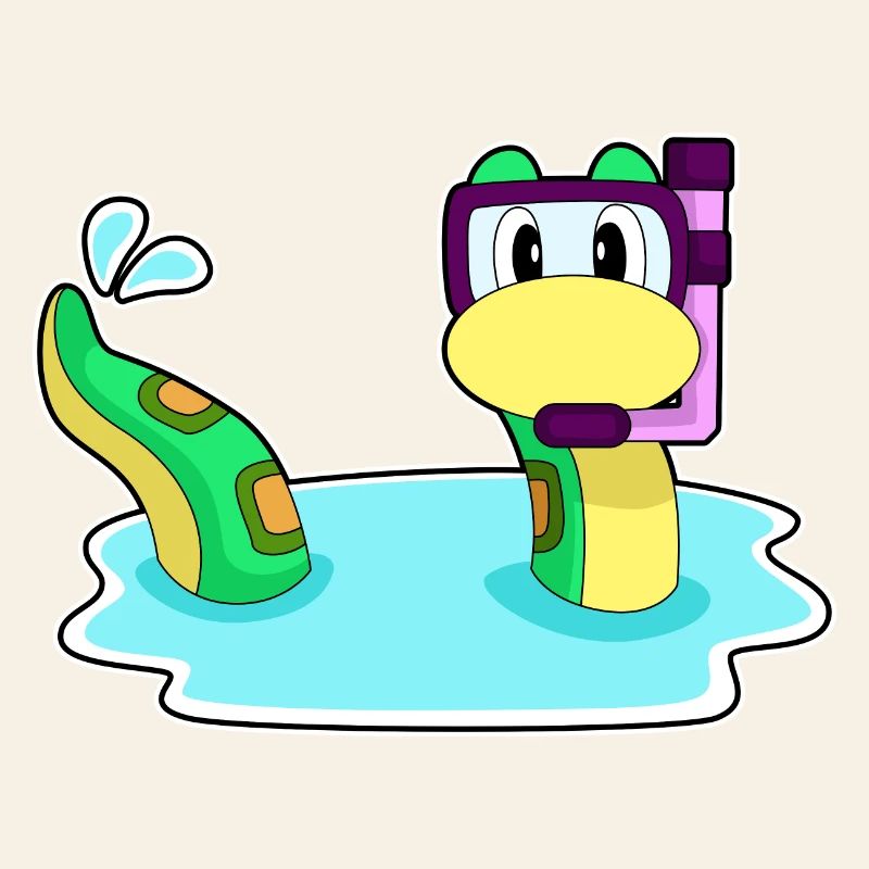 Snake Diver Snorkel Diving